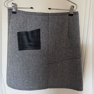 Sandro Gray & Black Skirt